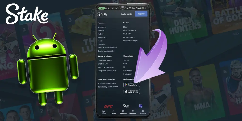 Cómo descargar la aplicación móvil Stake para Android, paso 2